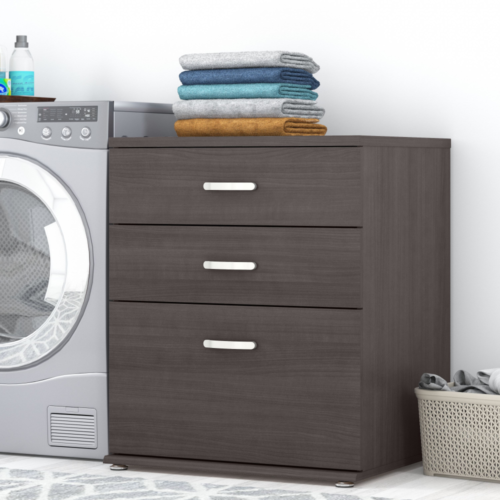 Shop Bush Business Furniture Universal Laundry Room Storage Cabinet with Drawers, Image 02, LNS328SG-Z, #color_storm gray