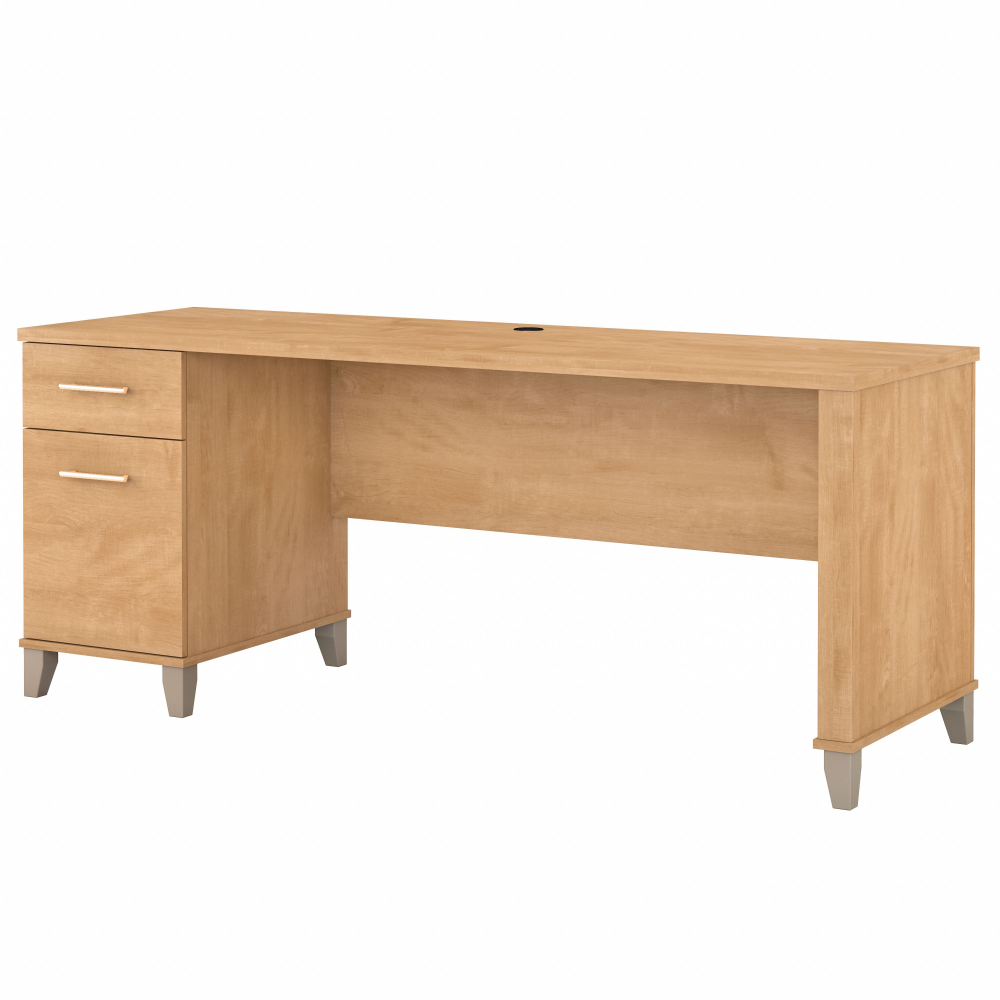 Shop Bush Furniture Somerset 72W Office Desk with Drawers, Image 01, WC81472, #color_maple cross