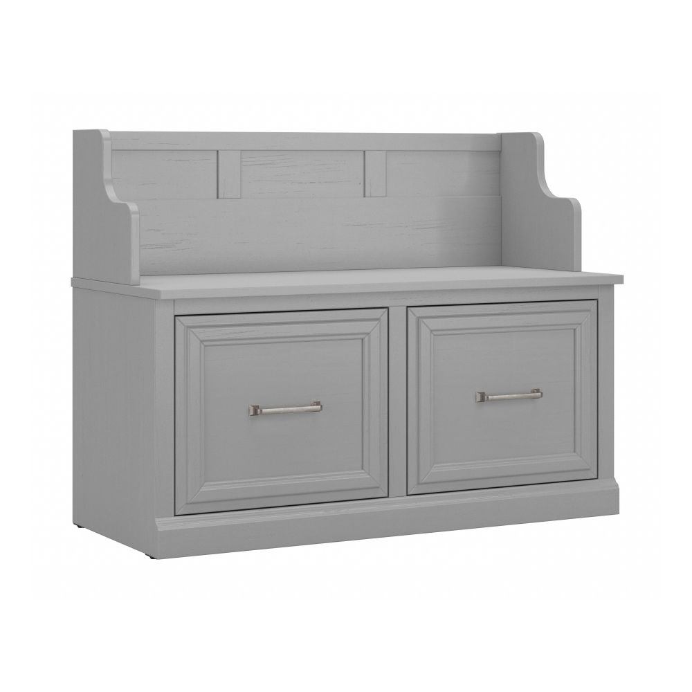 Shop Bush Furniture Woodland 40W Entryway Bench with Doors, Image 01, WDL005CG, #color_cape cod gray