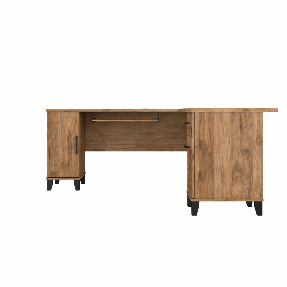 Shop Bush Furniture Somerset 72W L Shaped Desk with Storage, Image 03, WC81310K, #color_fresh walnut