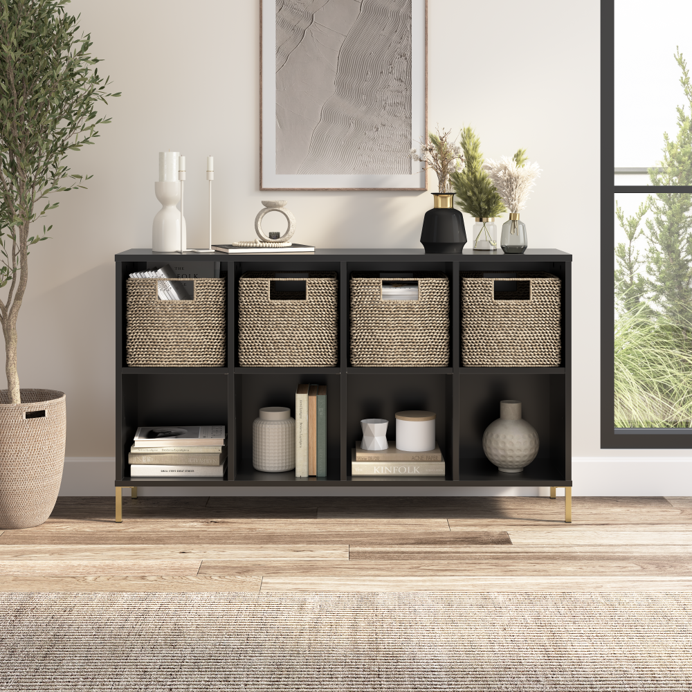 Shop Bush Furniture Soho 8 Cube Organizer, Image 02, SHB150BL-Z, #color_black stipple