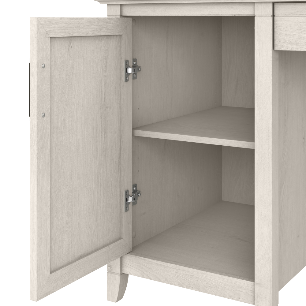 Shop Bush Furniture Key West 54W Computer Desk with Keyboard Tray and Storage, Image 06, KWD154LW-03, #color_linen white oak