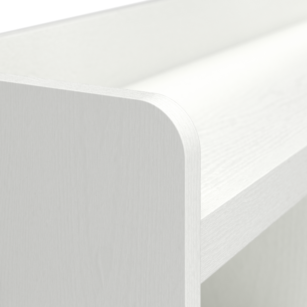 Shop Bush Furniture Woodland 40W Wall Mounted Coat Rack with Shelf, Image 08, WDH340WAS-03, #color_white ash