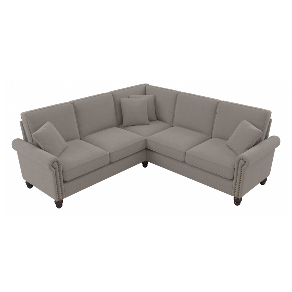 Shop Bush Furniture Coventry 87W L Shaped Sectional Couch, Image 01, CVY86BBGH-03K, #color_beige herringbone fabric