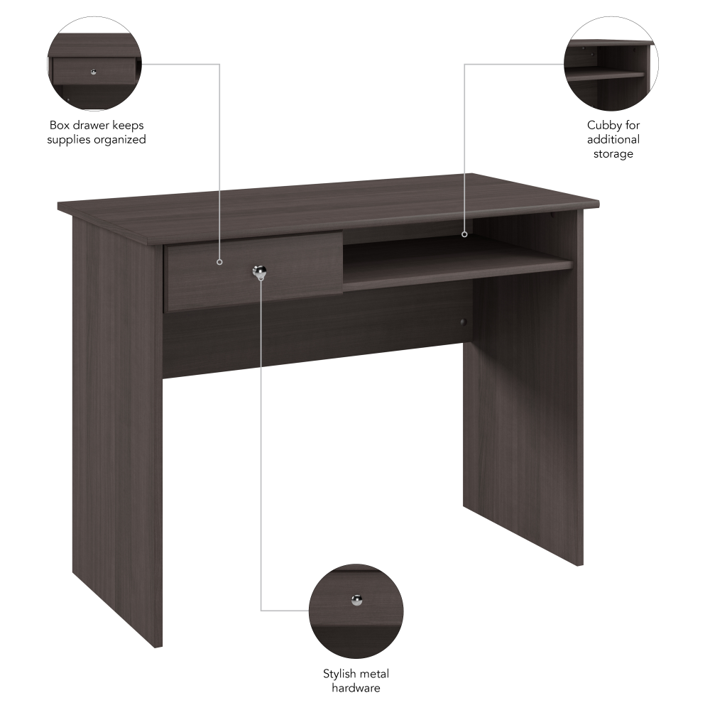 Shop Bush Furniture Cabot 40W Writing Desk, Image 06, WC31740, #color_heather gray
