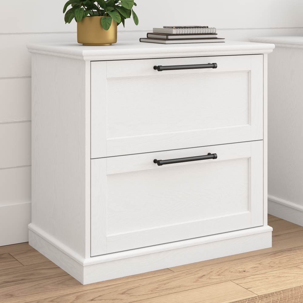 Shop Bush Furniture Westbrook 2 Drawer Lateral File Cabinet, Image 02, WBF132WAS-03, #color_white ash