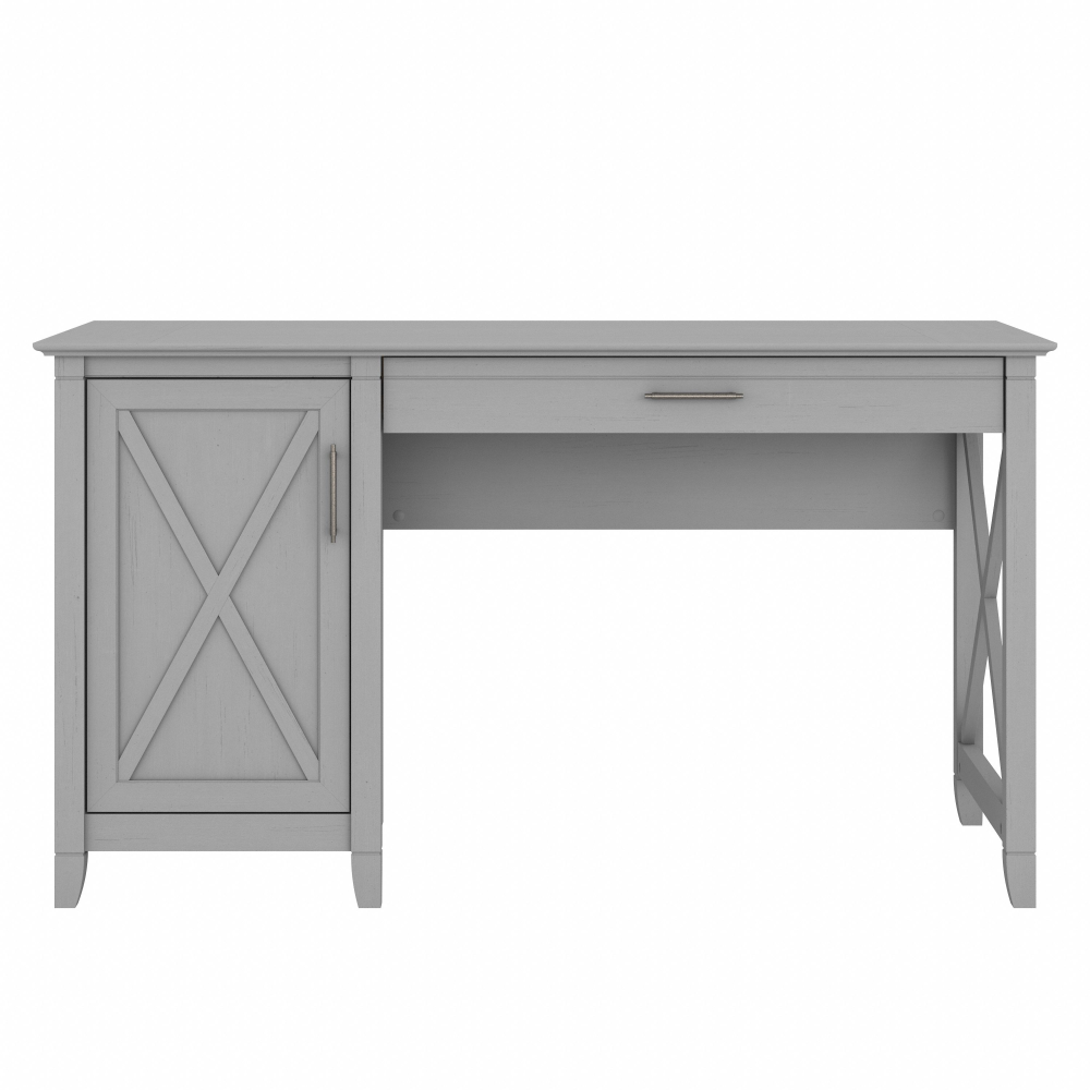 Shop Bush Furniture Key West 54W Computer Desk with Keyboard Tray and Storage, Image 03, KWD154CG-03, #color_cape cod gray