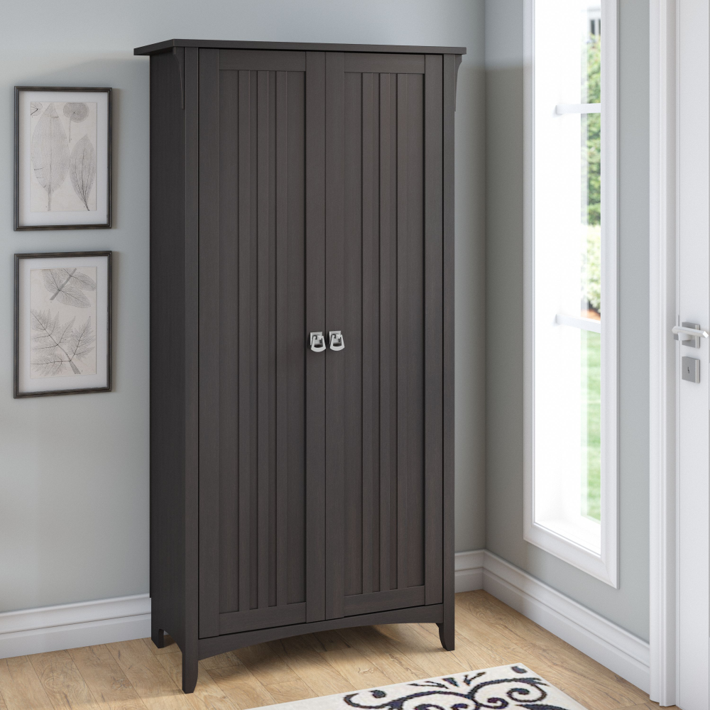 Shop Bush Furniture Salinas Tall Storage Cabinet with Doors, Image 02, SAS332VB-03, #color_vintage black