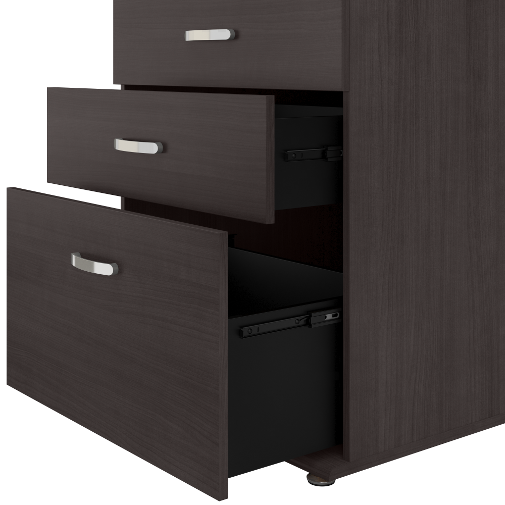Shop Bush Business Furniture Universal Closet Organizer with Drawers, Image 04, CLS328SG-Z, #color_storm gray
