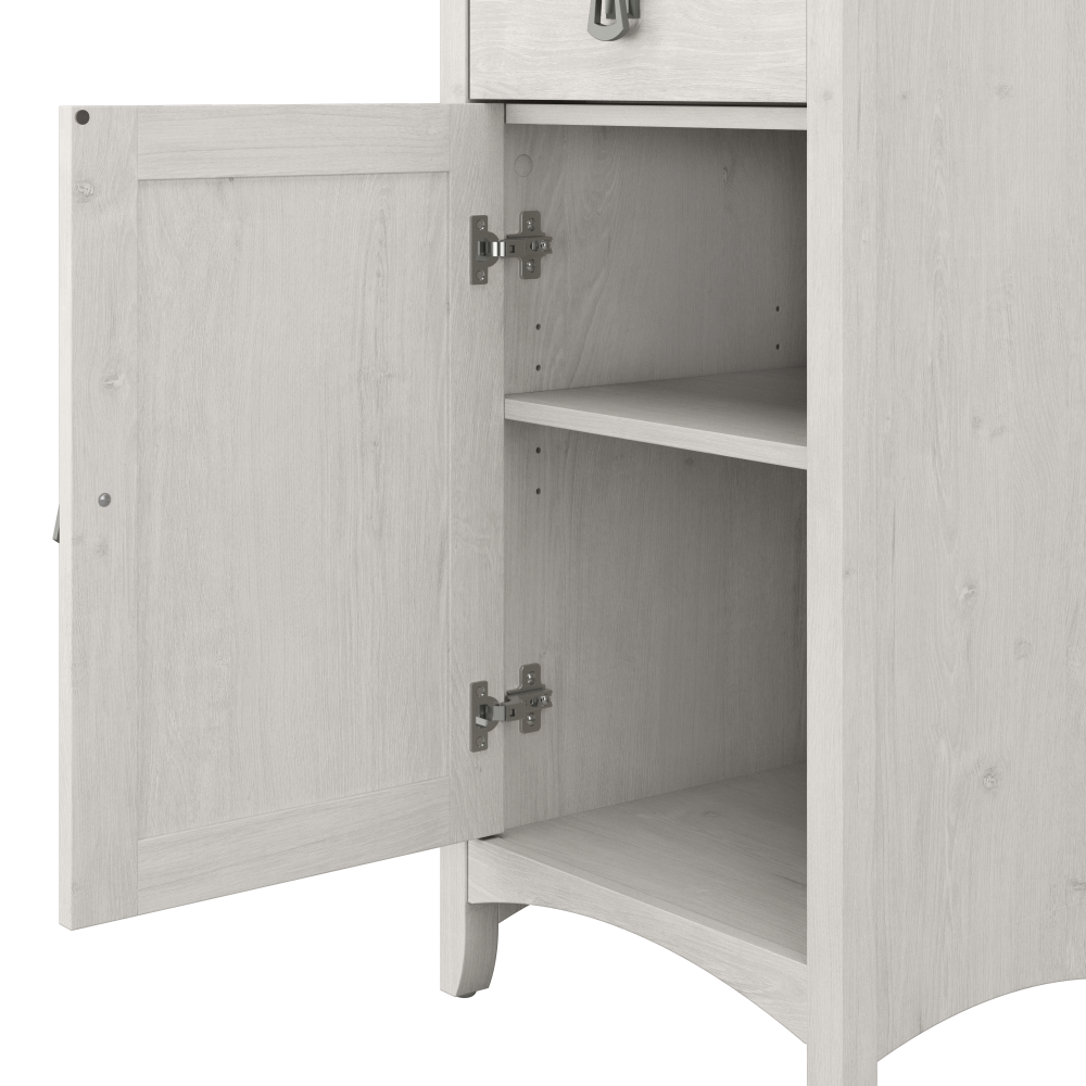 Shop Bush Furniture Salinas Tall Bathroom Storage Cabinet, Image 05, SAS168LW-03, #color_linen white oak