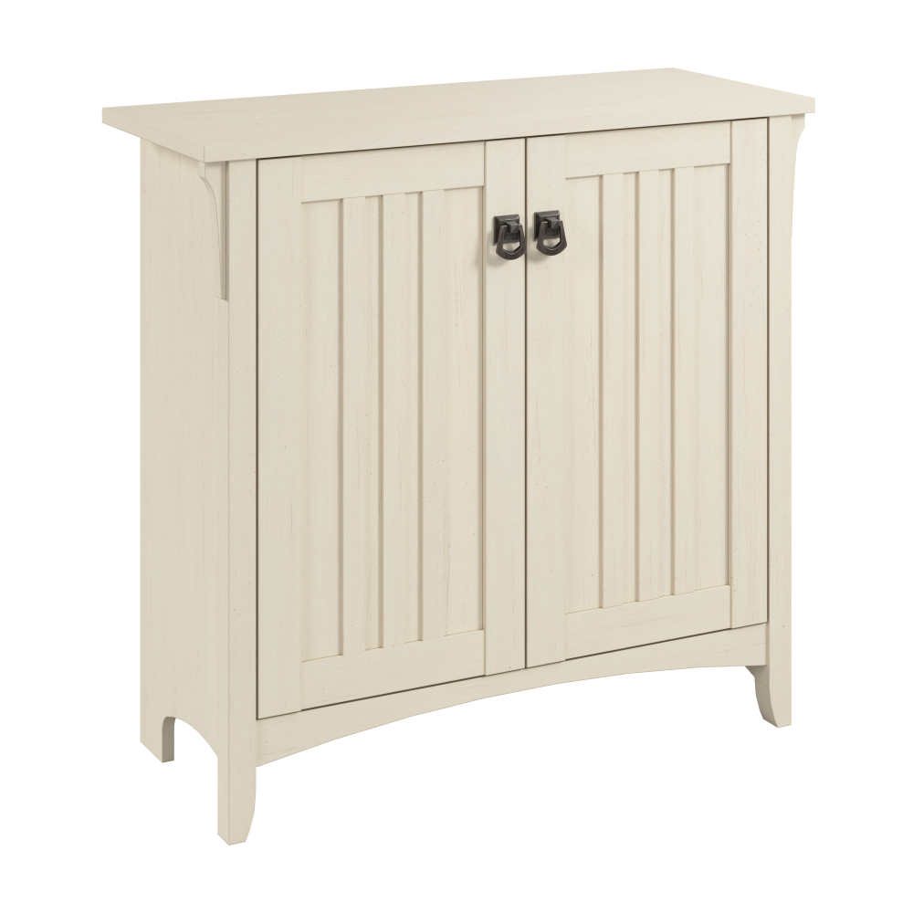 Shop Bush Furniture Salinas Small Storage Cabinet with Doors and Shelves, Image 01, SAS632AW-03, #color_antique white