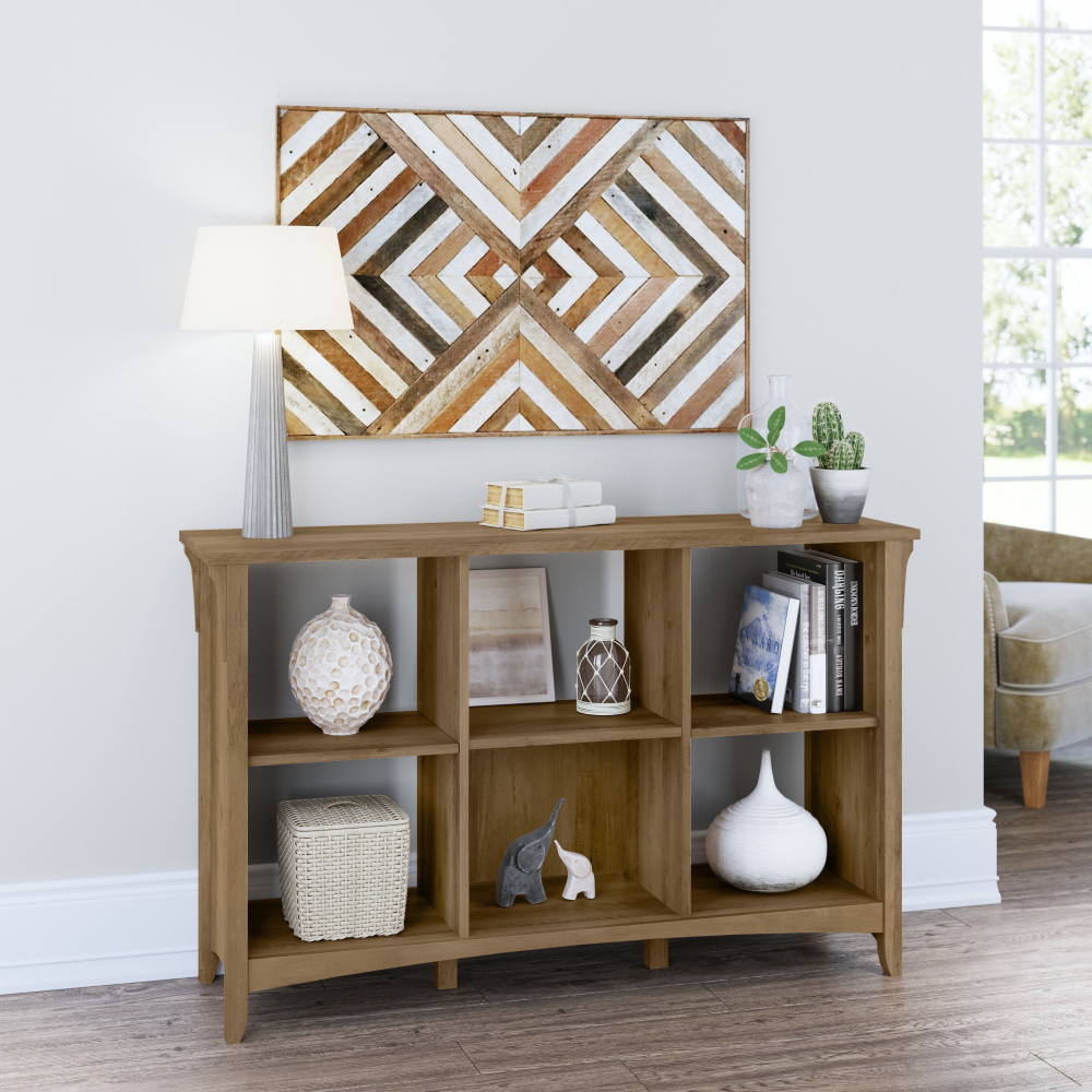 Shop Bush Furniture Salinas 6 Cube Organizer, Image 02, SAB148RCP-03, #color_reclaimed pine