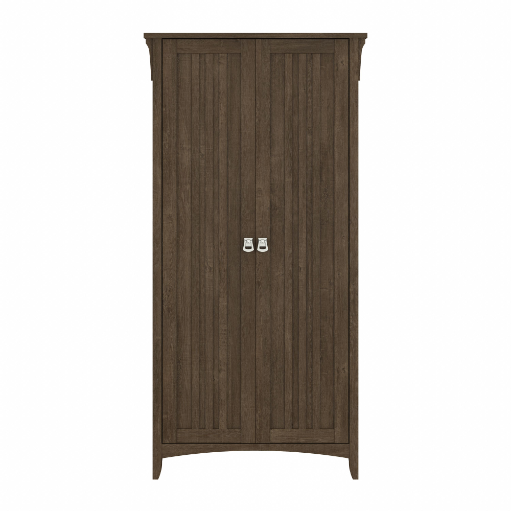 Shop Bush Furniture Salinas Tall Storage Cabinet with Doors, Image 03, SAS332ABR-03, #color_ash brown