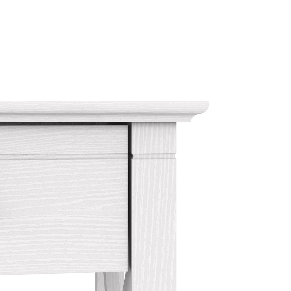 Shop Bush Furniture Key West 60W L Shaped Desk, Image 03, KWD160WT-03, #color_pure white oak
