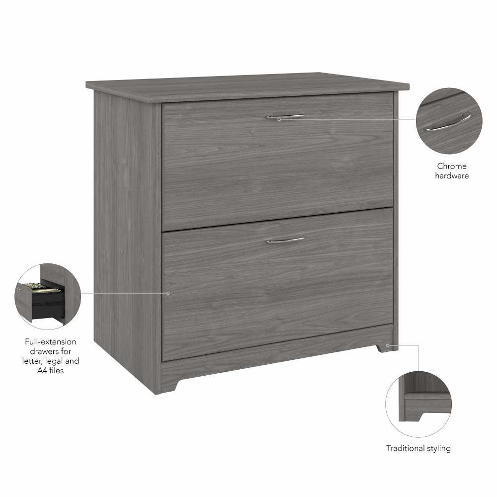 Shop Bush Furniture Cabot 2 Drawer Lateral File Cabinet, Image 08, WC31380-03, #color_modern gray