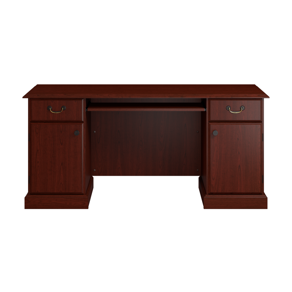 Shop Bush Business Furniture Arlington Computer Desk with Storage and Keyboard Tray, Image 03, WC65510-03K, #color_harvest cherry