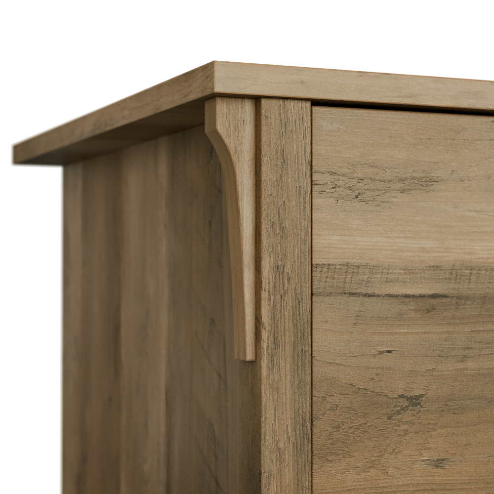Shop Bush Furniture Salinas Tall Storage Cabinet with Doors, Image 07, SAS332RCP-03, #color_reclaimed pine
