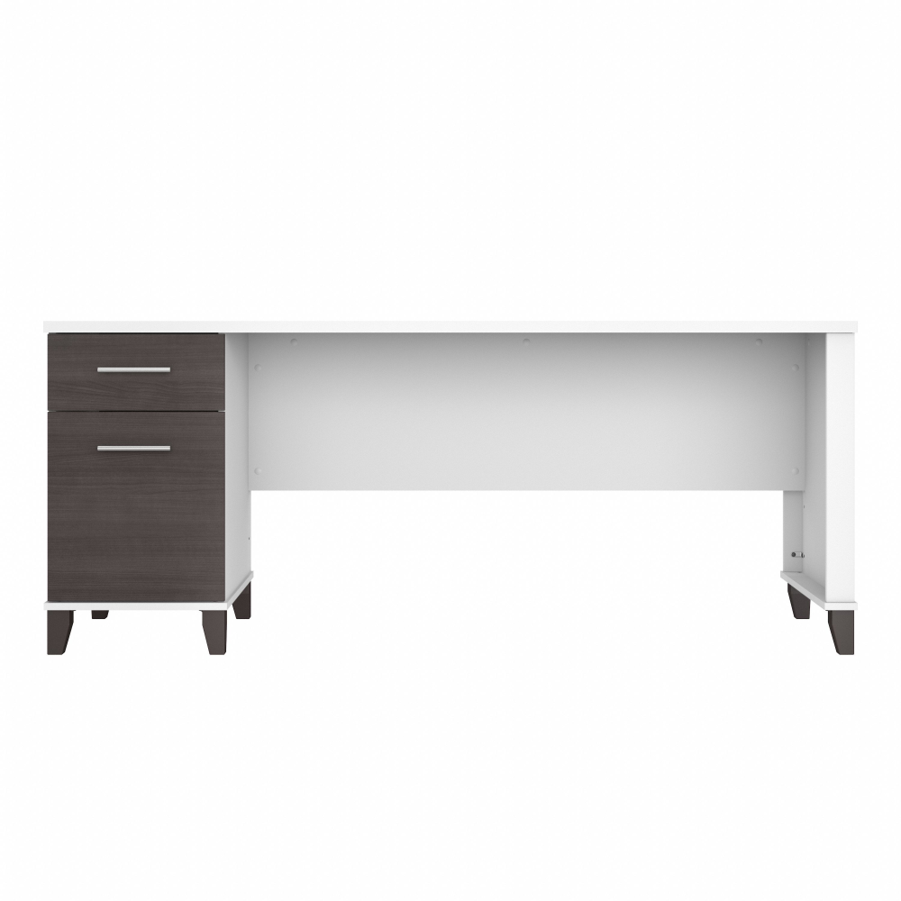 Shop Bush Furniture Somerset 72W Office Desk with Drawers, Image 03, WC81072, #color_storm gray/white