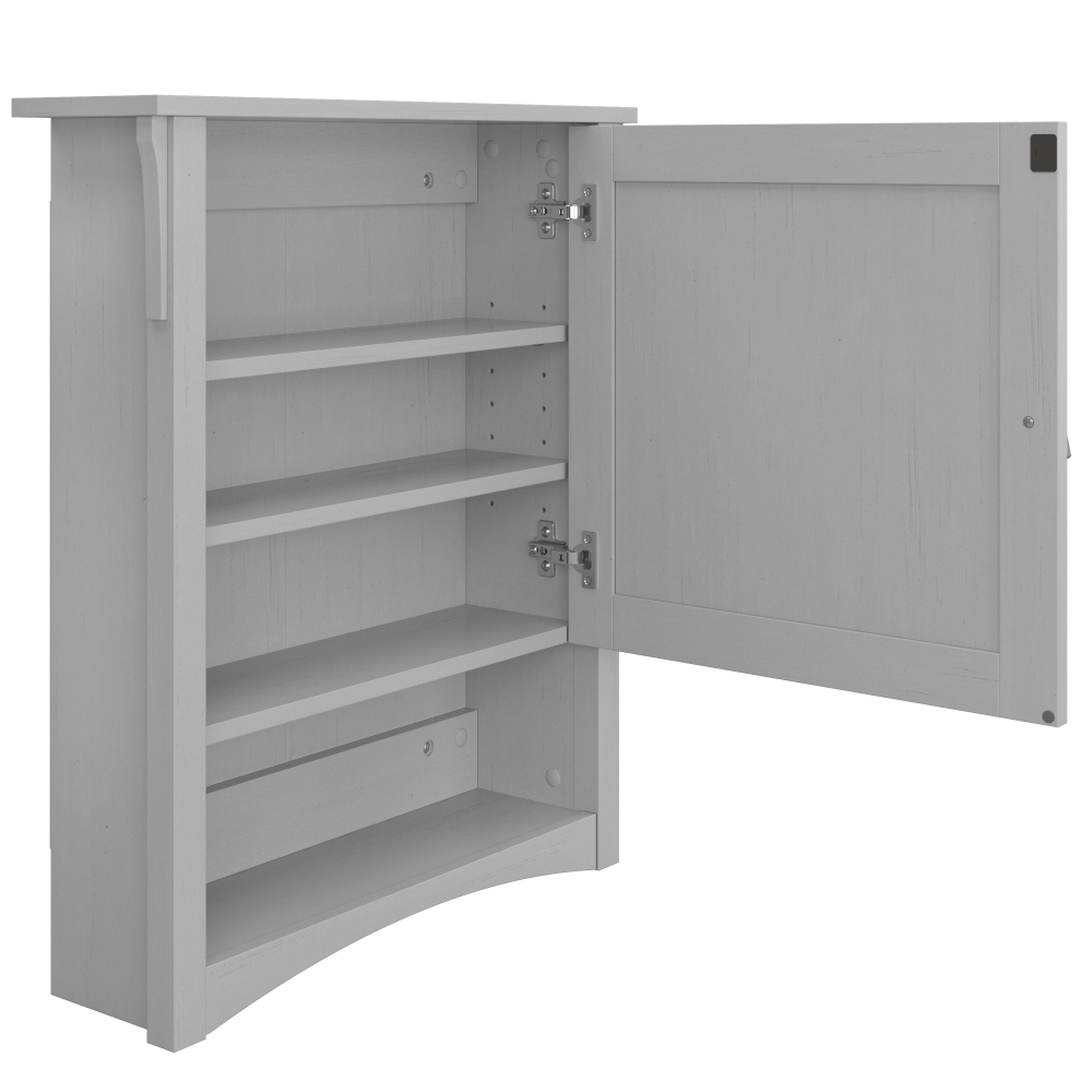 Shop Bush Furniture Salinas 64W Double Vanity Set with Sinks, Medicine Cabinets and Linen Tower, Image 03, SAL035CG, #color_cape cod gray