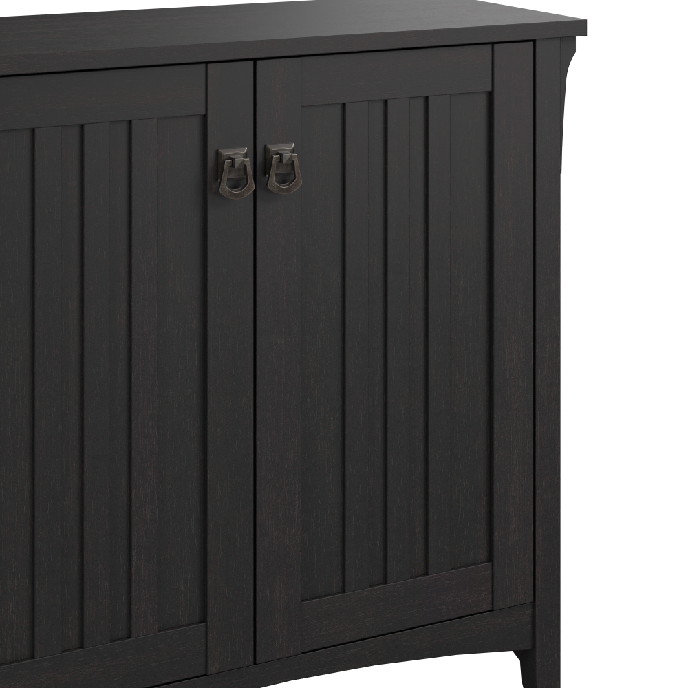 Shop Bush Furniture Salinas Small Storage Cabinet with Doors and Shelves, Image 04, SAS632VB-03, #color_vintage black