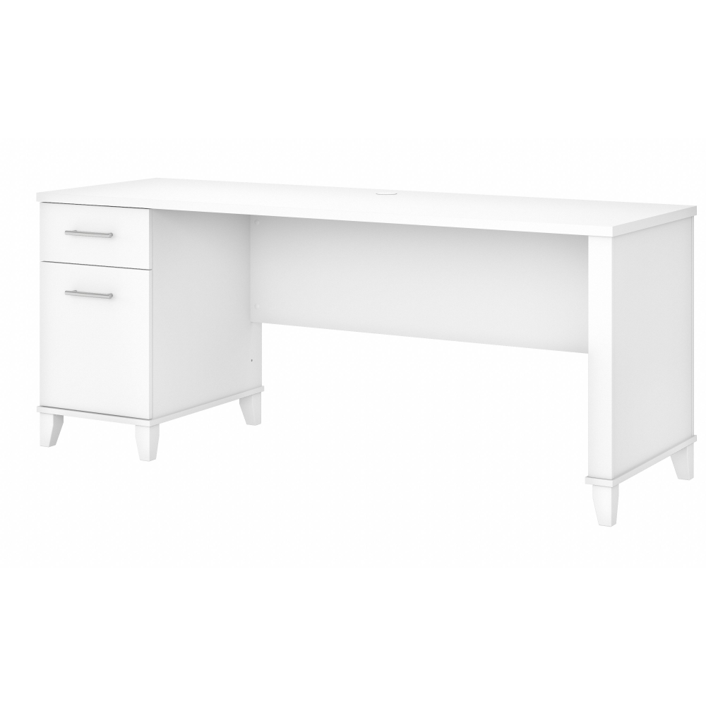 Shop Bush Furniture Somerset 72W Office Desk with Drawers, Image 01, WC81972, #color_white