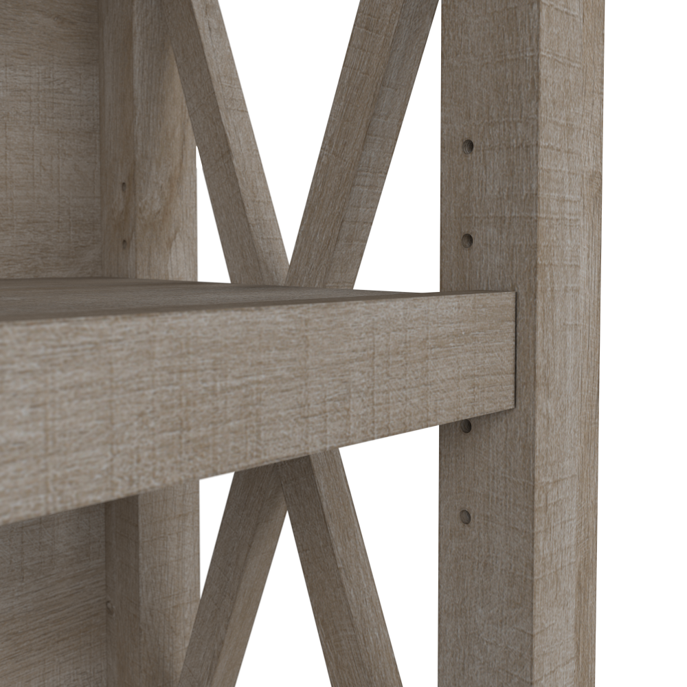 Shop Bush Furniture Key West 5 Shelf Bookcase Set, Image 05, KWS046WG, #color_washed gray