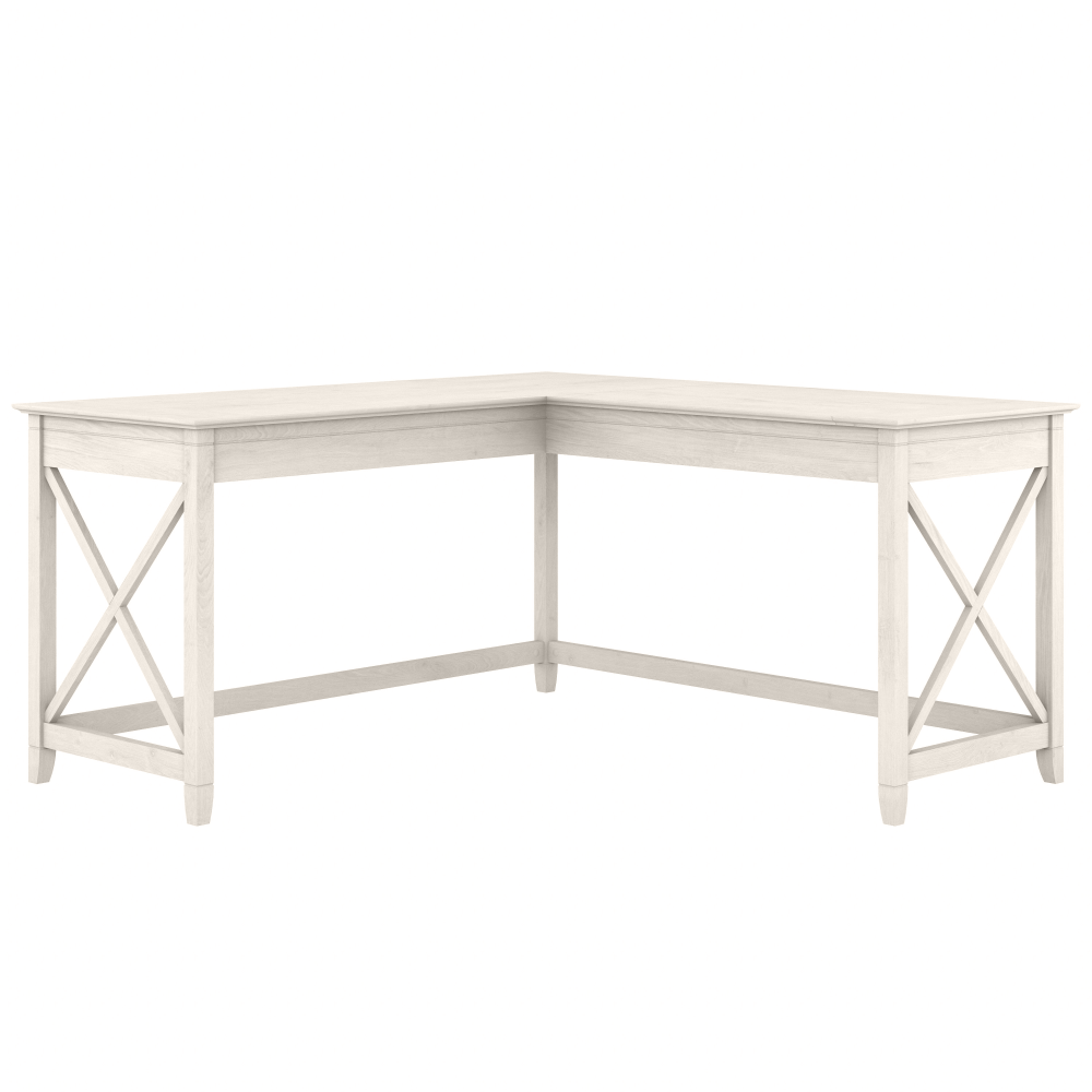 Shop Bush Furniture Key West 60W L Shaped Desk, Image 01, KWD160LW-03, #color_linen white oak