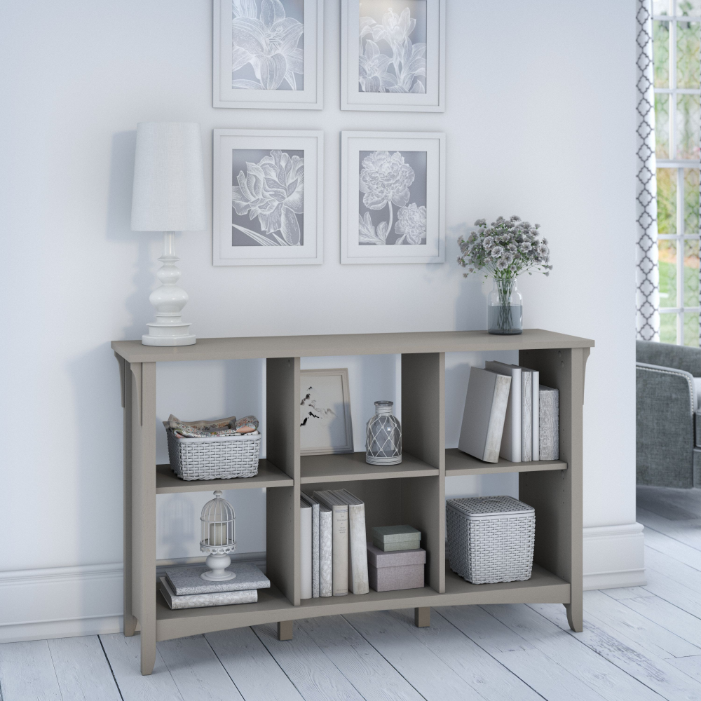 Shop Bush Furniture Salinas 6 Cube Organizer, Image 02, SAB148CG-03, #color_cape cod gray