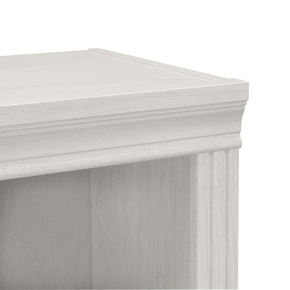 Shop Bush Furniture Saratoga L Shaped Computer Desk and Bookcase Set, Image 05, SAR005LW, #color_linen white oak