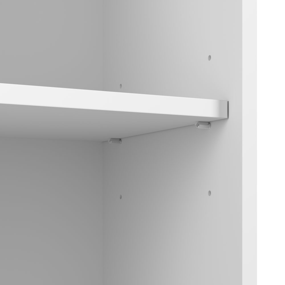 Shop Bush Furniture Essence Low Storage Cabinet with Doors, Image 08, ESS229WH, #color_white