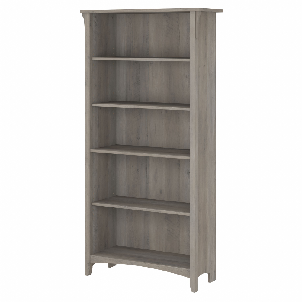 Shop Bush Furniture Salinas Tall 5 Shelf Bookcase, Image 01, SAB132DG-03, #color_driftwood gray