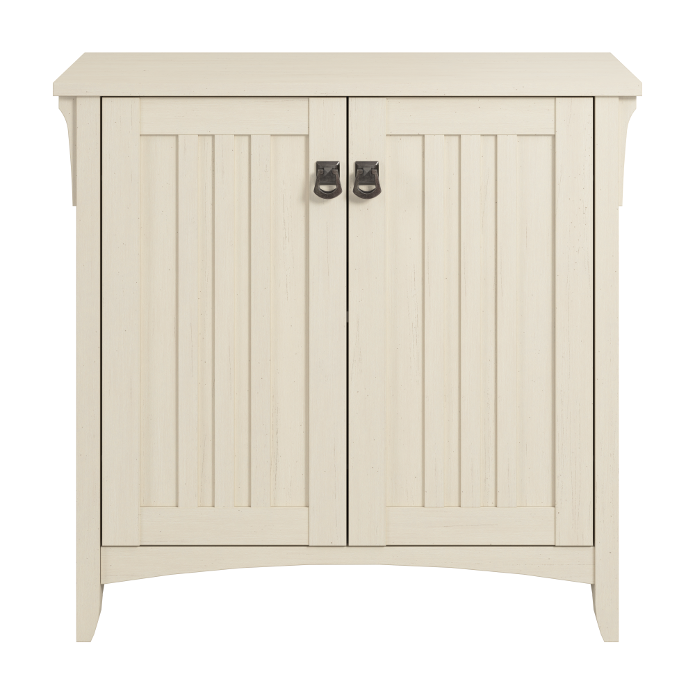 Shop Bush Furniture Salinas Small Storage Cabinet with Doors and Shelves, Image 03, SAS632AW-03, #color_antique white