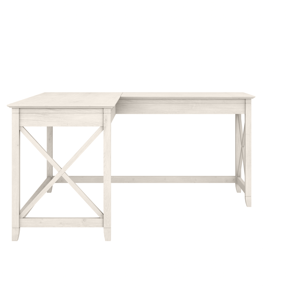 Shop Bush Furniture Key West 60W L Shaped Desk, Image 03, KWD160LW-03, #color_linen white oak