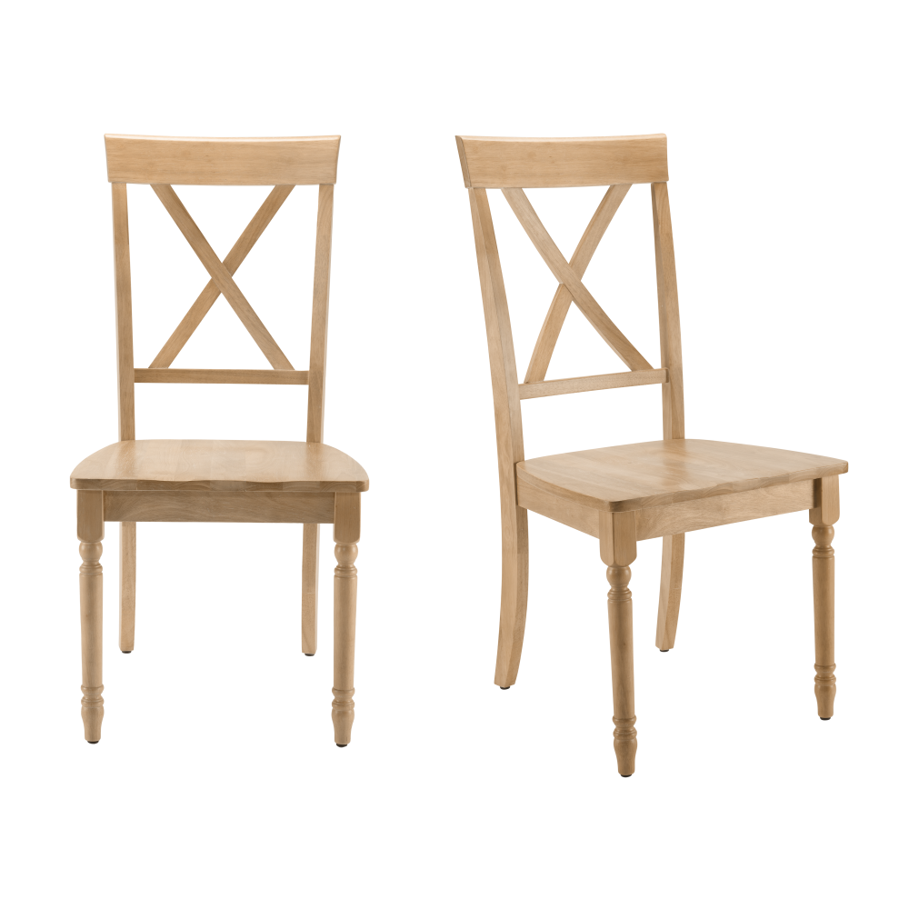 Shop Bush Furniture Sterling Cross Back Dining Chairs - Set of 2, Image 01, SLCH01NHS-03, #color_natural honey brown