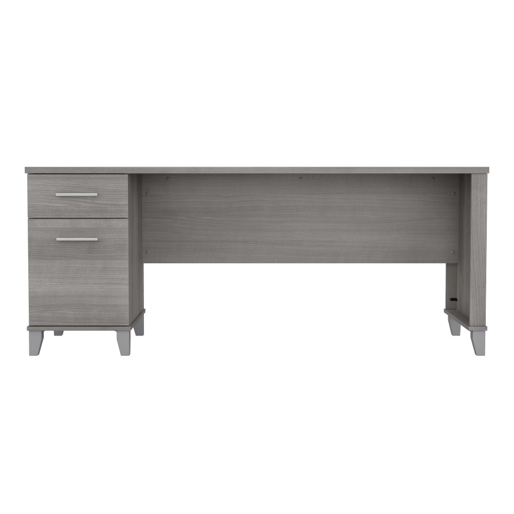 Shop Bush Furniture Somerset 72W Office Desk with Drawers, Image 03, WC81272, #color_platinum gray