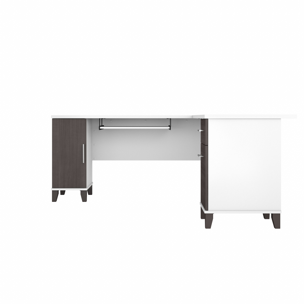 Shop Bush Furniture Somerset 72W L Shaped Desk with Storage, Image 03, WC81010K, #color_storm gray/white