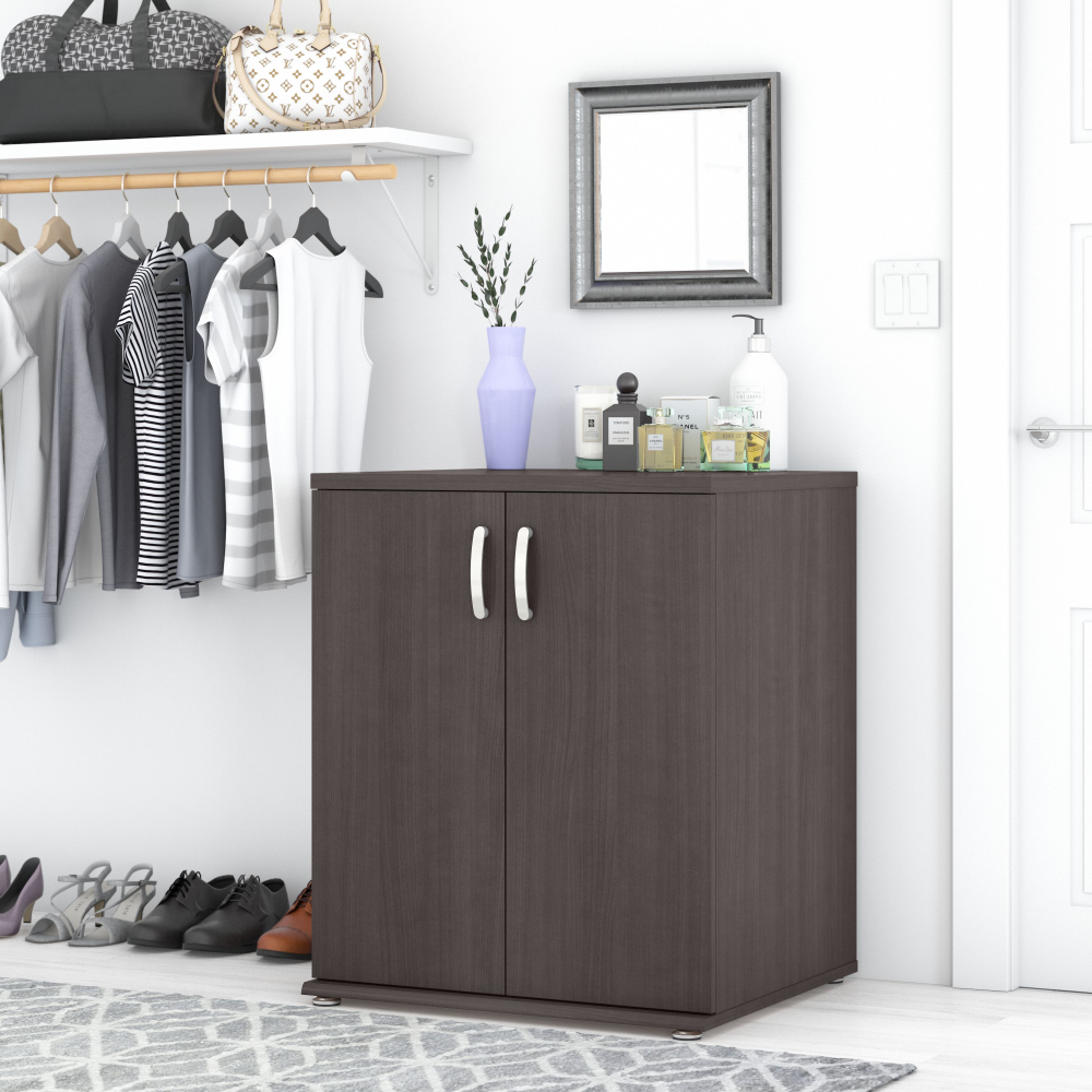 Shop Bush Business Furniture Universal Closet Organizer with Doors and Shelves, Image 02, CLS128SG-Z, #color_storm gray