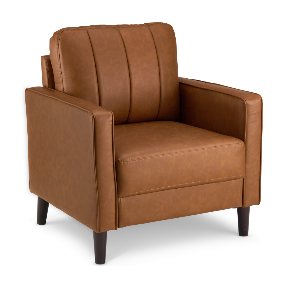Shop Bush Home Max 32W Accent Chair, Image 01, MXK132BCL-03, #color_buffed camel leather