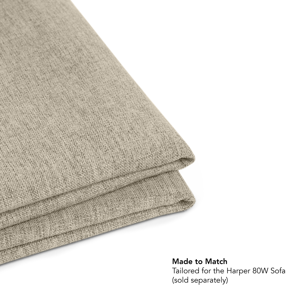 Shop Bush Home Harper Slipcover for Bush Home Harper 80W Sofa, Image 06, HRJS02SDB-03, #color_sand basketweave fabric