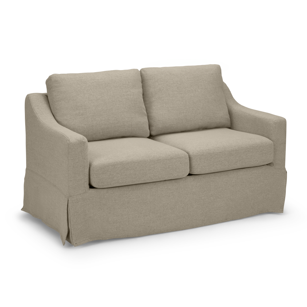 Shop Bush Home Harper 57W Loveseat with Slipcover, Image 01, HAR011SDB, #color_sand basketweave fabric
