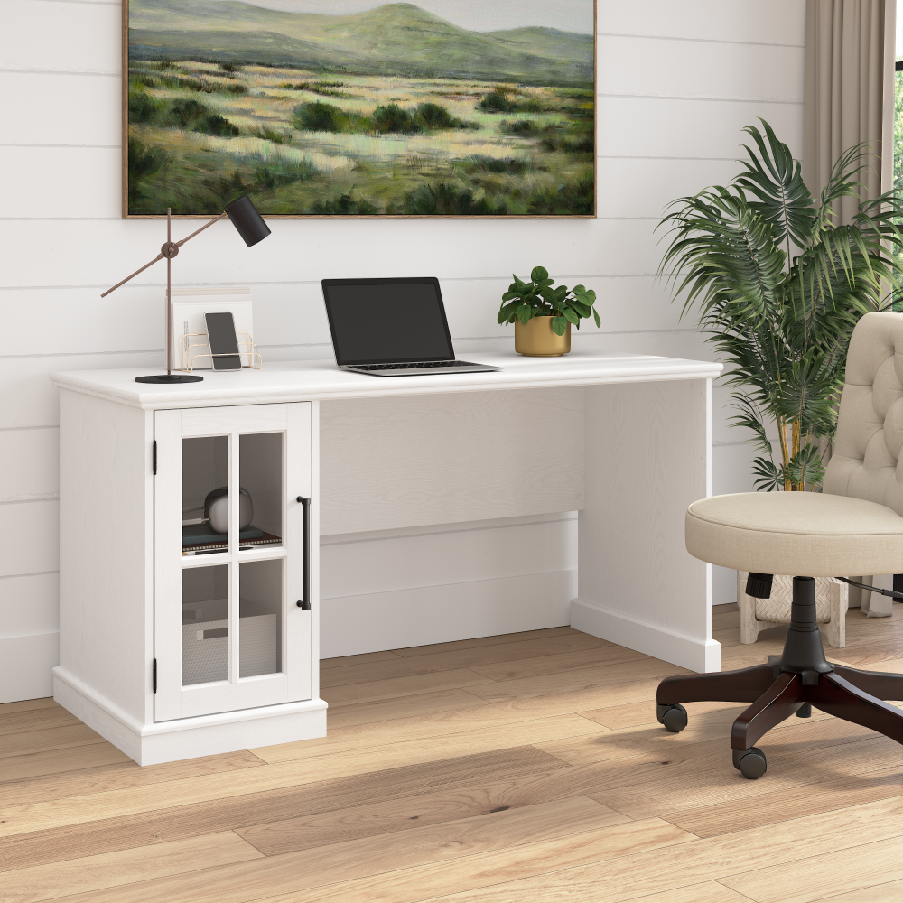 Sho　　デスク Bush Home Westbrook 60W Computer Desk with Storage Cabinet