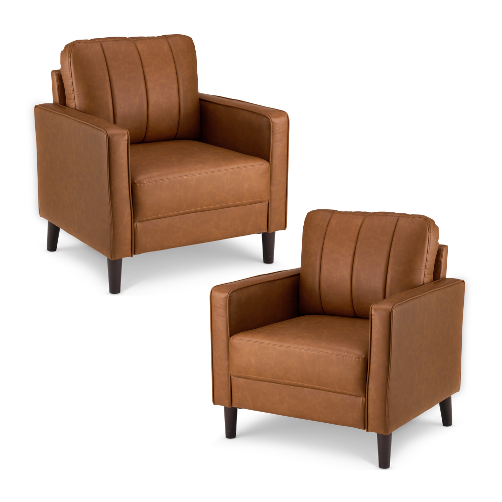 Shop Bush Home Max 32W Accent Chair - Set of 2, Image 01, MAX001BCL, #color_buffed camel leather