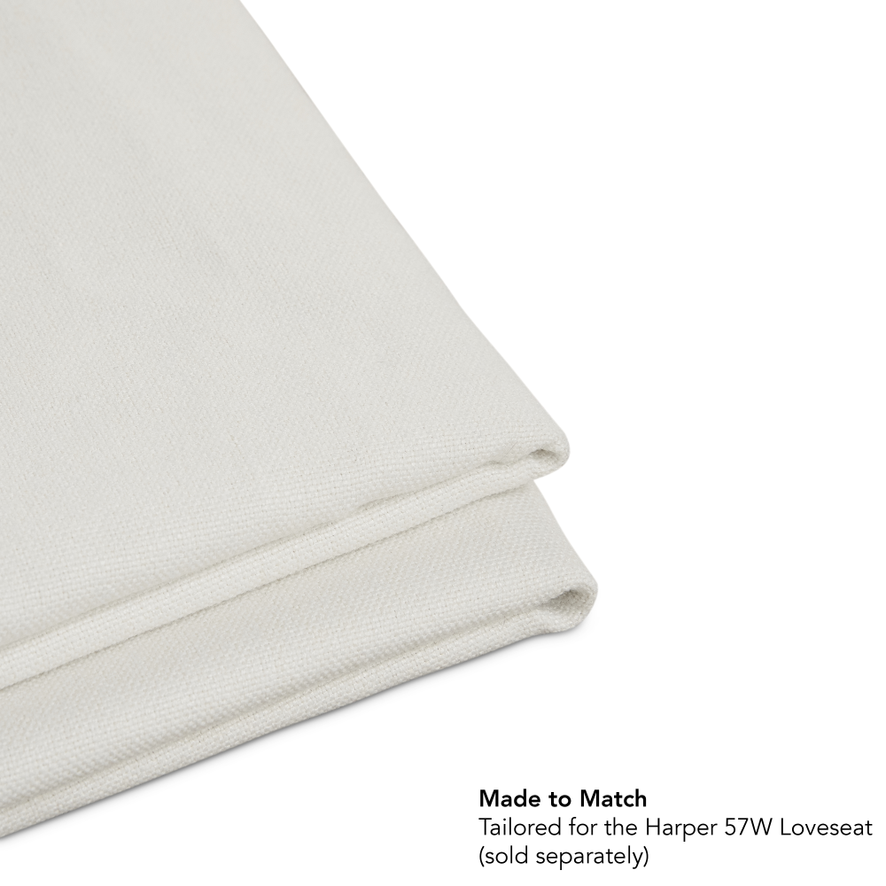 Shop Bush Home Harper Slipcover for Bush Home Harper 57W Loveseat, Image 06, HRJS03IYB-03, #color_ivory basketweave fabric