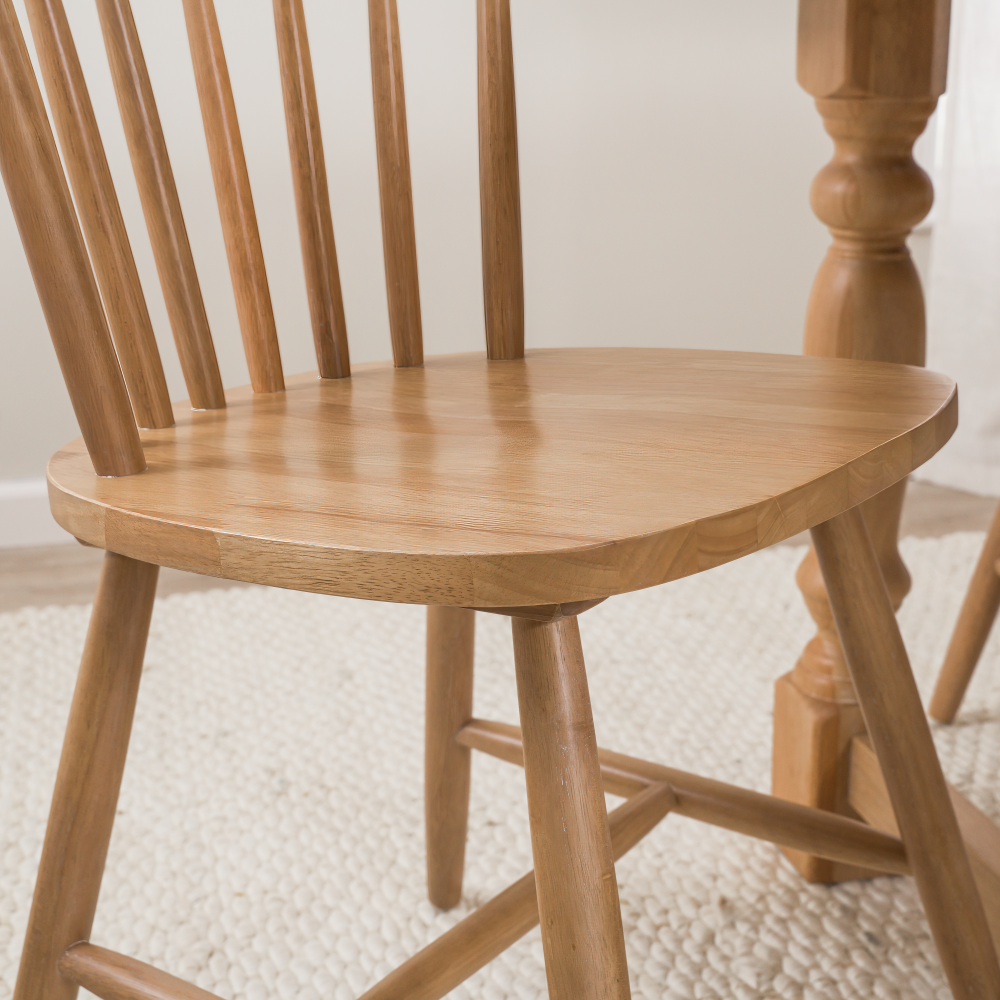 Shop Bush Furniture Windsor High Back Spindle Dining Chairs - Set of 2, Image 04, WDNCH02NHS-03, #color_natural honey brown