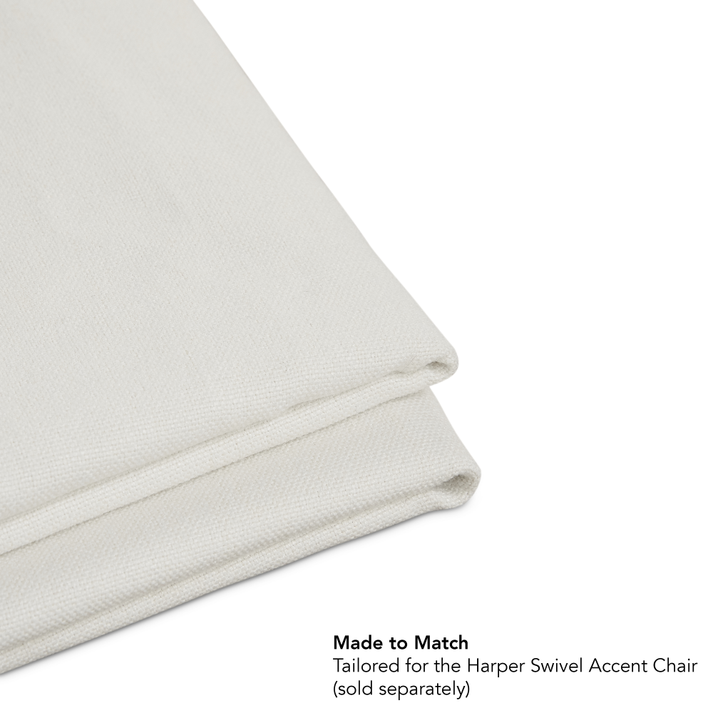 Shop Bush Home Harper Slipcover for Bush Home Harper Swivel Accent Chair, Image 06, HRKS01IYB-03, #color_ivory basketweave fabric