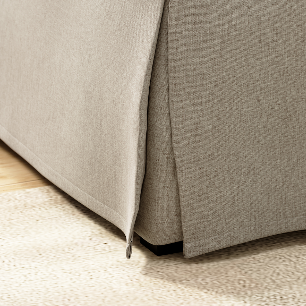 Shop Bush Home Harper Slipcover for Bush Home Harper Storage Ottoman with Tray, Image 05, HROS04SDB-03, #color_sand basketweave fabric