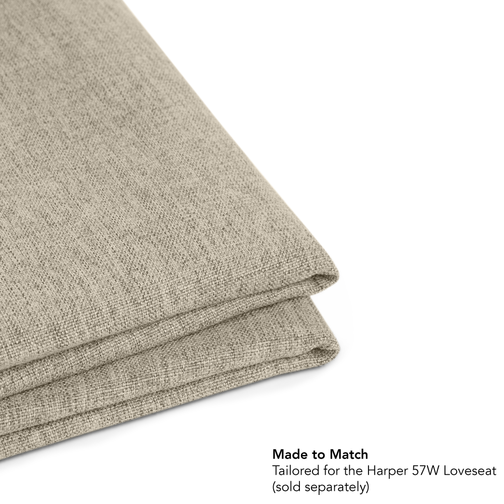 Shop Bush Home Harper Slipcover for Bush Home Harper 57W Loveseat, Image 06, HRJS03SDB-03, #color_sand basketweave fabric