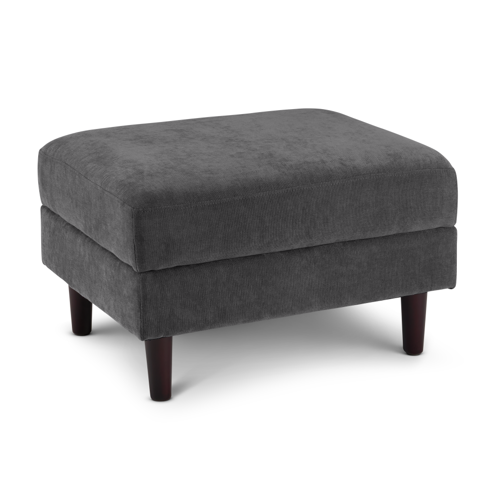 Shop Bush Home Max Storage Ottoman with Tray, Image 01, MXO130IGC-03, #color_iron gray chenille fabric