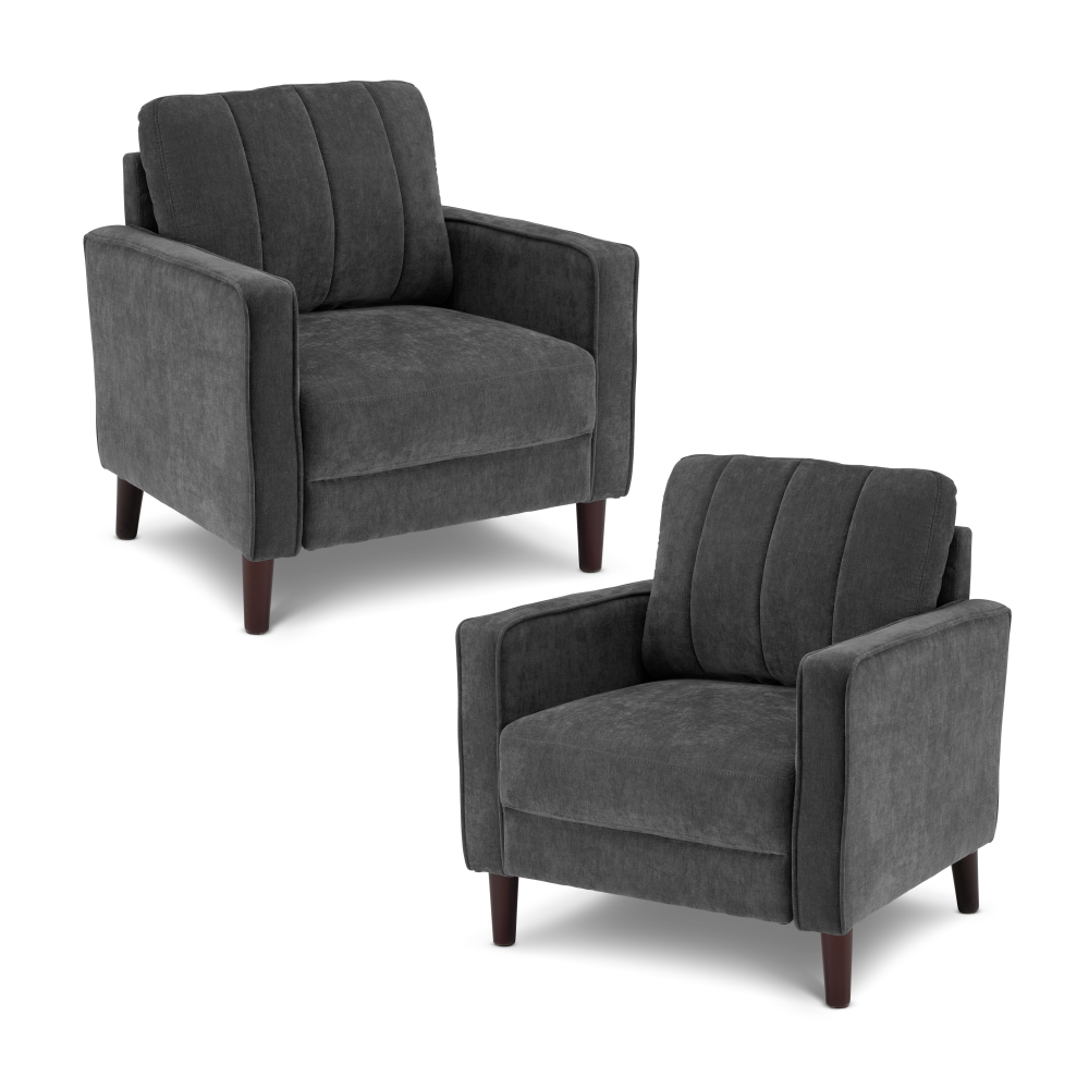 Shop Bush Home Max 32W Accent Chair - Set of 2, Image 01, MAX001IGC, #color_iron gray chenille fabric