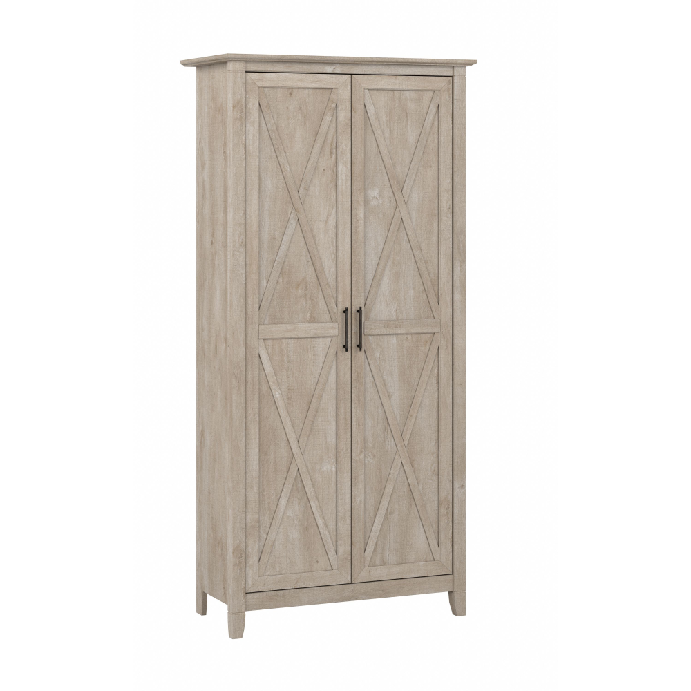 Shop Bush Furniture Key West Bathroom Storage Cabinet with Doors, Image 01, KWS266WG-Z1, #color_washed gray
